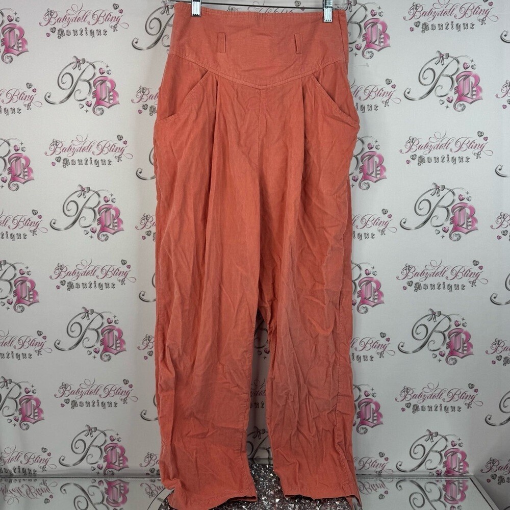 Santa Cruz pants vintage California soft belt loops ribbed fabric orange peach